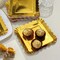 50 Square 5" Gold Paper Dessert Plates Scalloped Rim Party Events Decorations